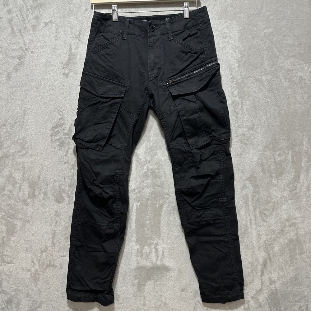 G-Star Raw Womens Rovic‎ Zip 3D Regular Tapered Cargo Pants Black